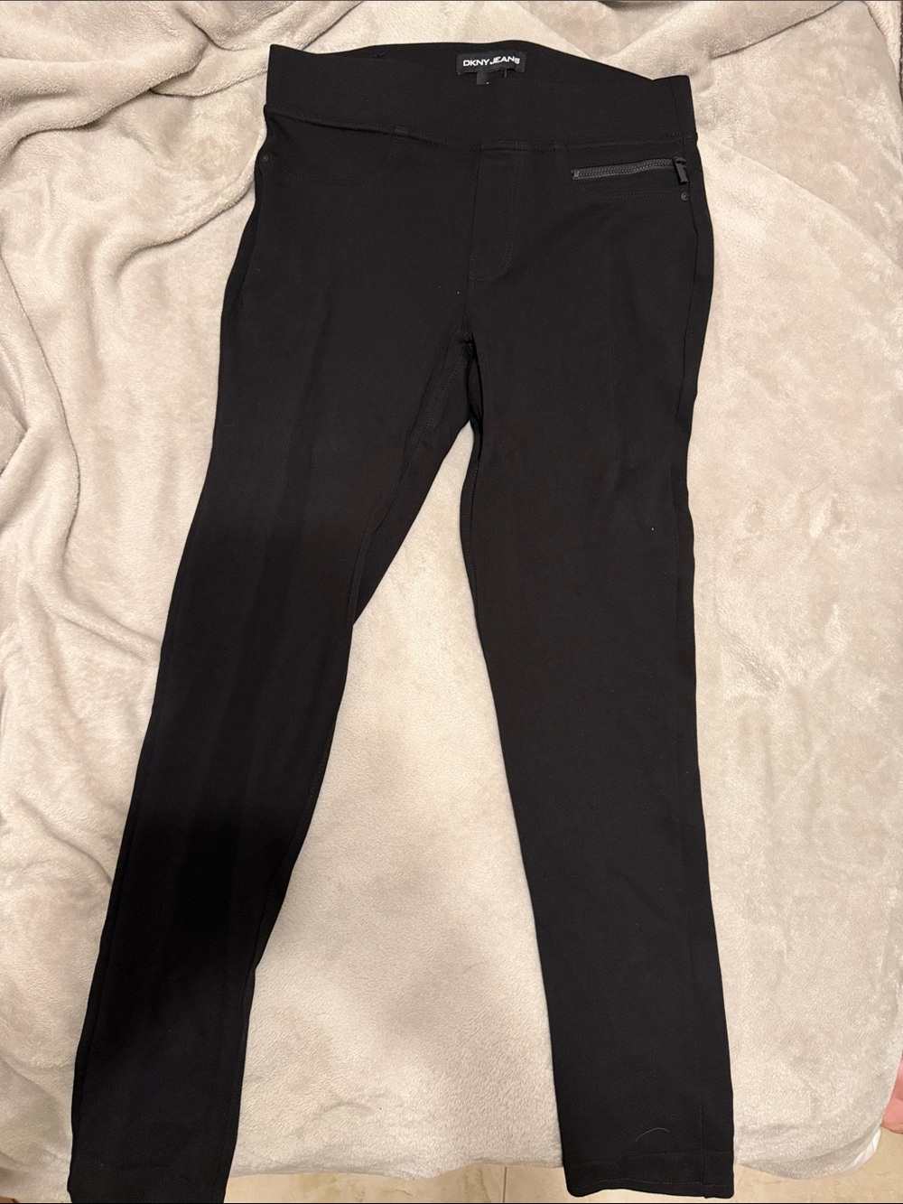DKNY Black Work Pants with Zipper Pocket